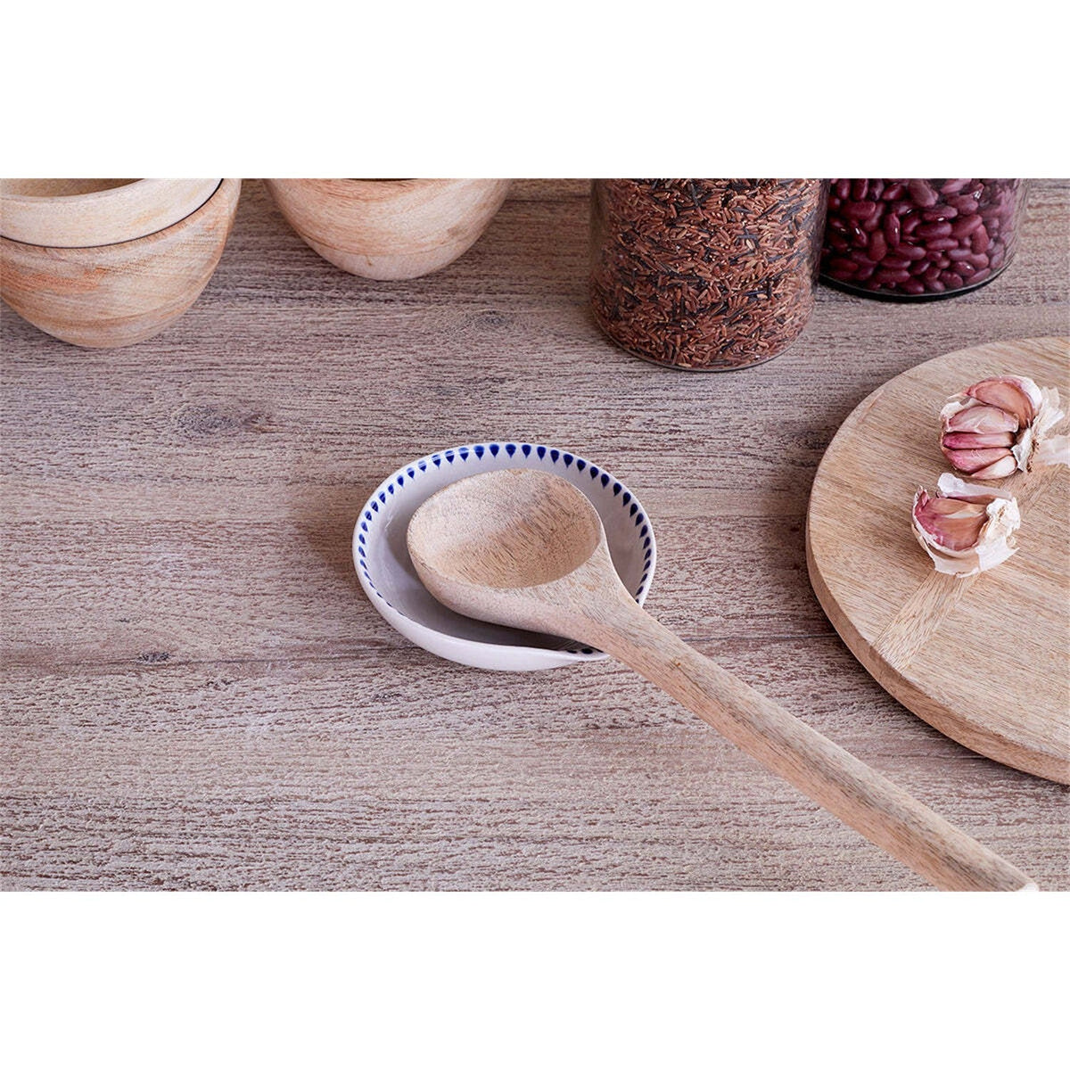 Indigo Drop Ceramic Spoon Rest - Indigo