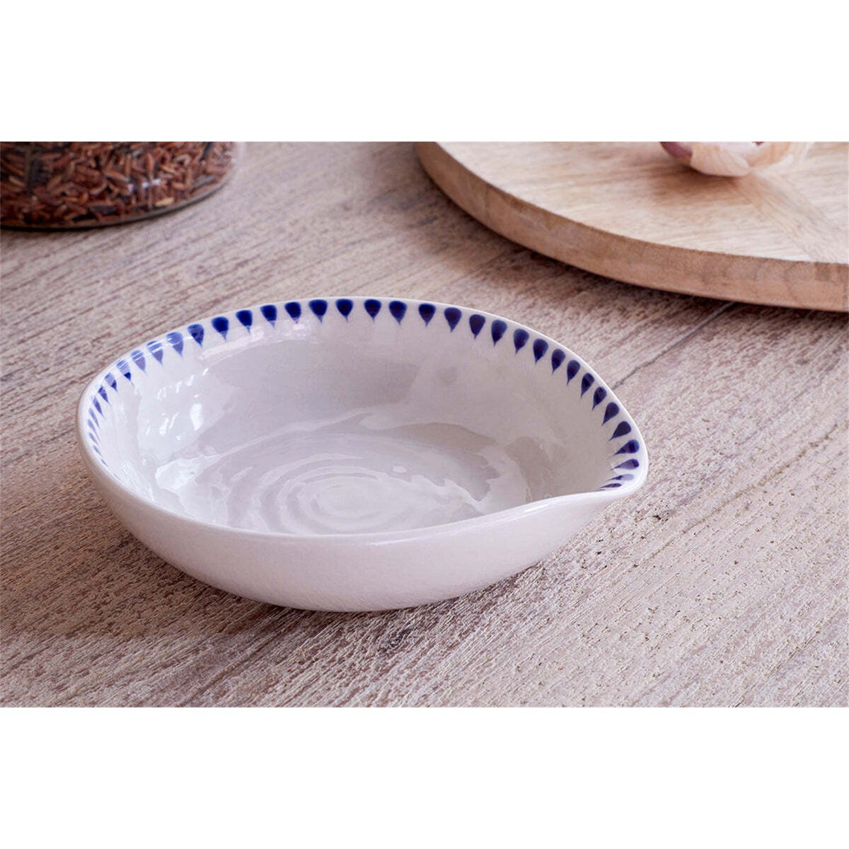 Indigo Drop Ceramic Spoon Rest - Indigo