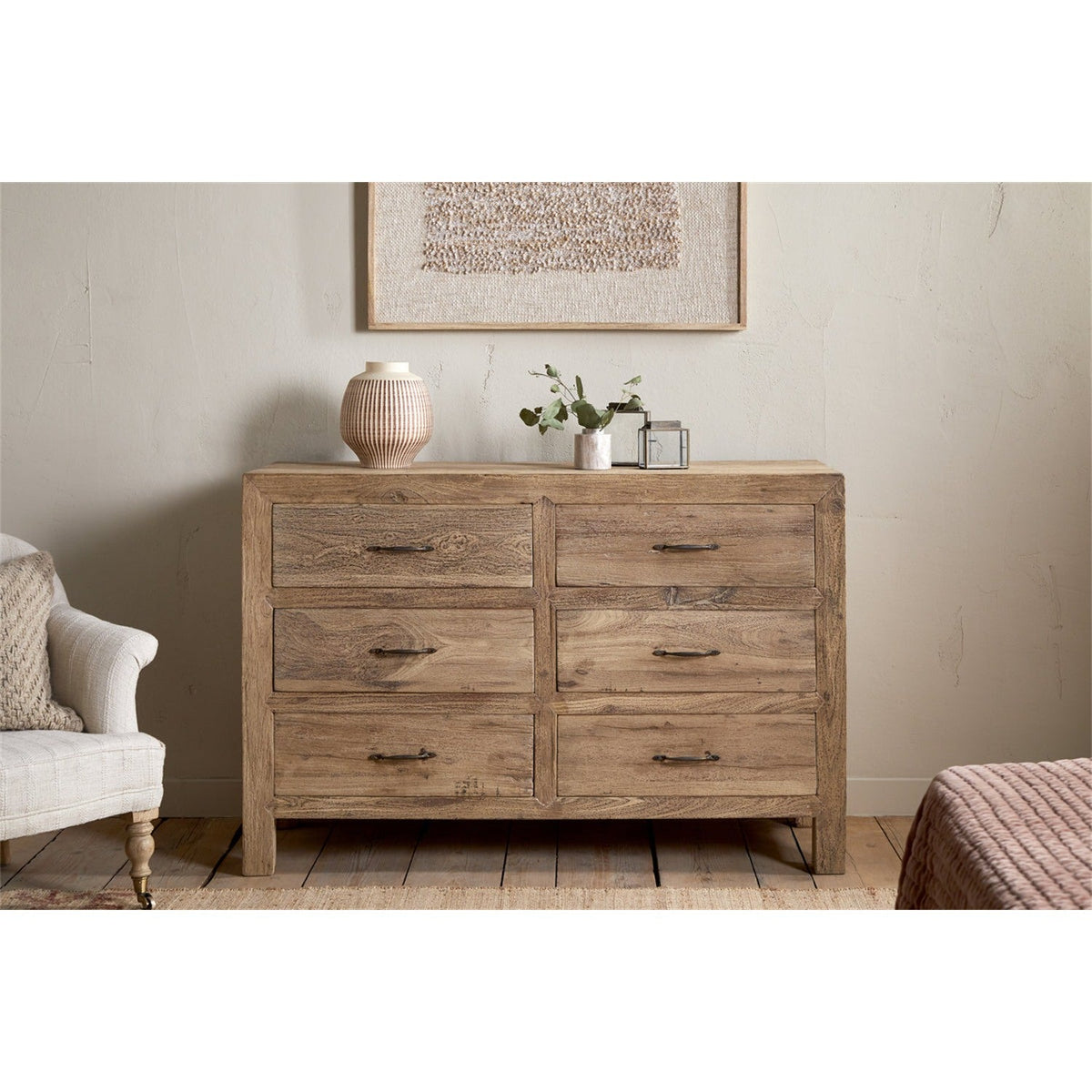 Iya Large Reclaimed Wood Chest of Drawers - Natural
