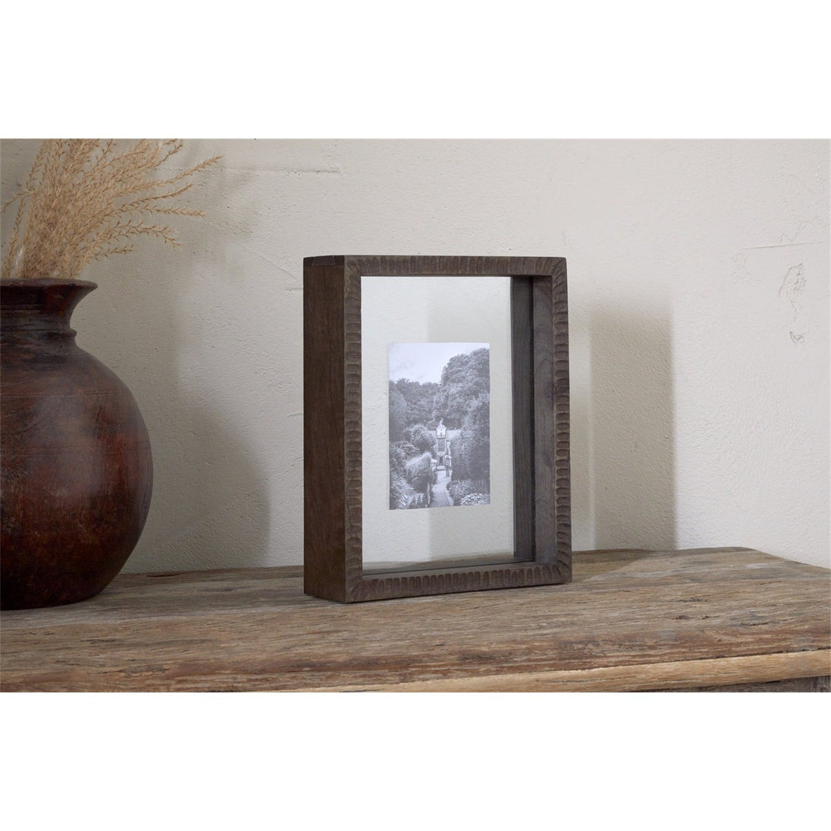 Indu 6 x 8" Mango Wood Photo Frame - Dark Ash