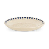 Indigo Drop Ceramic Garlic Grater - Cream & Indigo