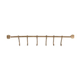 Ikoma 6 Hook Iron Wall Hooks - Antique Brass