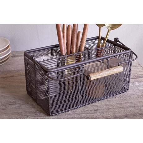 Inkollu Wire Utensil Holder - Aged Brass