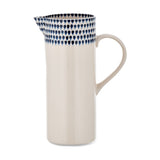 Indigo Drop Large Jug - Cream & Indigo