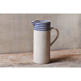 Indigo Drop Large Jug - Cream & Indigo
