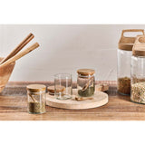 Izaan Recycled Glass Spice Jars - Clear - Set of 3