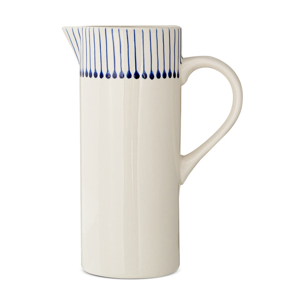 Iba Hand Painted Ceramic Jug - Indigo
