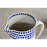 Indigo Drop Small Ceramic Jug - Cream & Indigo