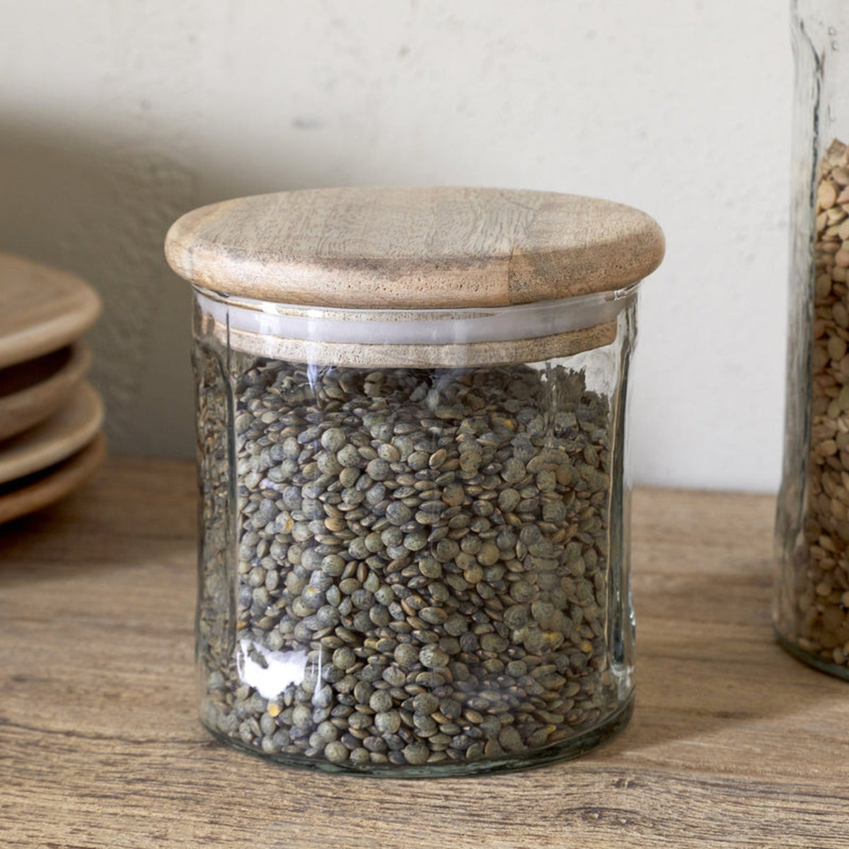 Igoko Small Recycled Glass Storage Jar - Clear
