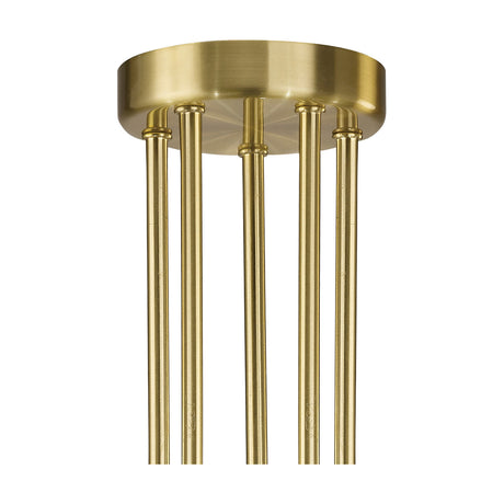 Ellen 5 Light G9 Semi Flush Ceiling Light 58cm - Satin Brass