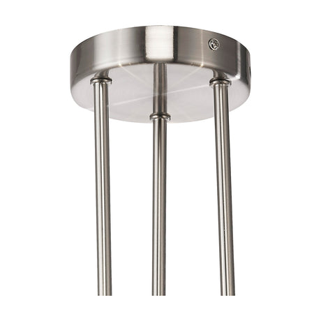 Ellen 3 Light G9 Semi Flush Ceiling Light 56cm - Satin Nickel