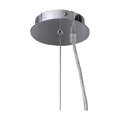 Davina 3 Light G9 Pendant Light 50cm Black - Polished Chrome