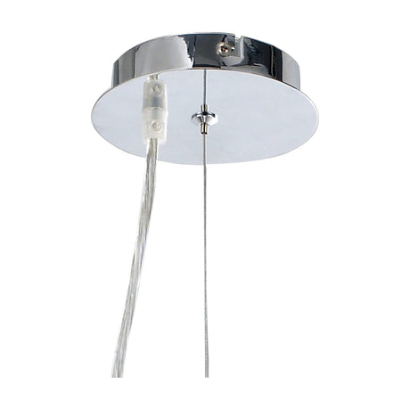 Davina 3 Light G9 Pendant Light 50cm White - Polished Chrome