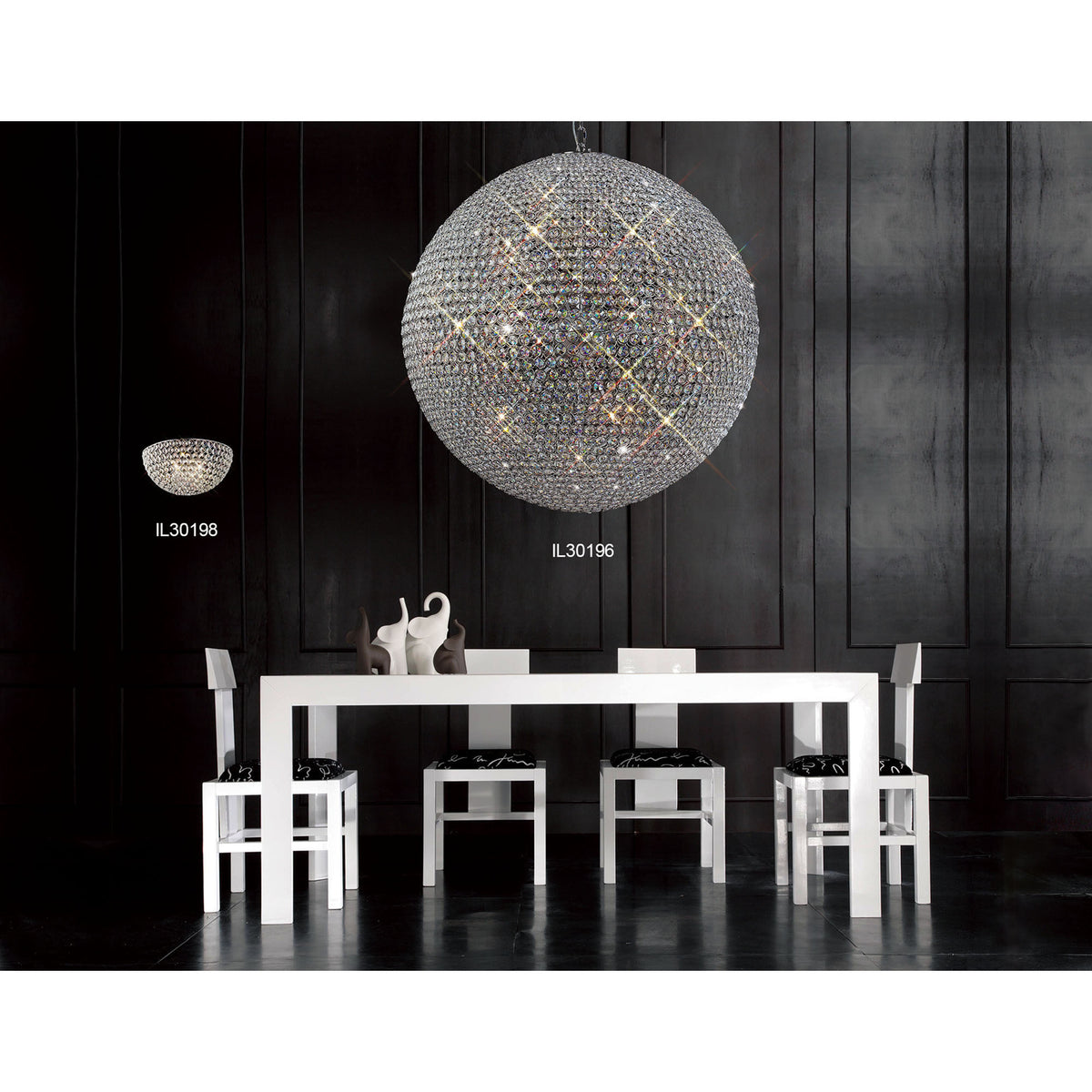 Ava 18 Light G9 Chandelier 1m - Polished Chrome