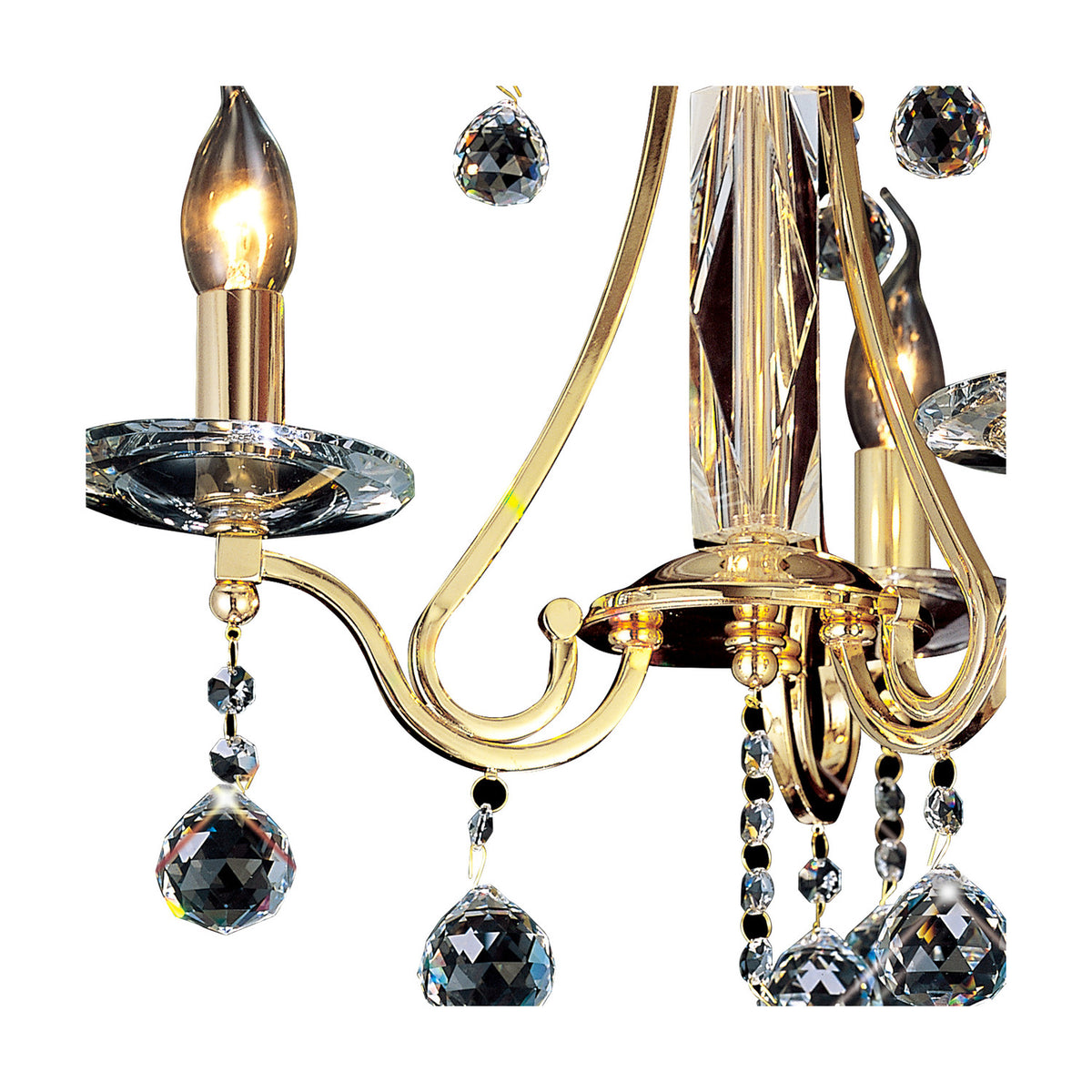 Bianco 3 Light E14 Ceiling Light 44cm - French Gold