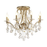 Bianco 8 Light E14 Chandelier 74cm - French Gold