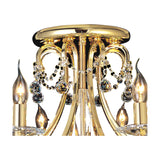 Bianco 8 Light E14 Chandelier 74cm - French Gold