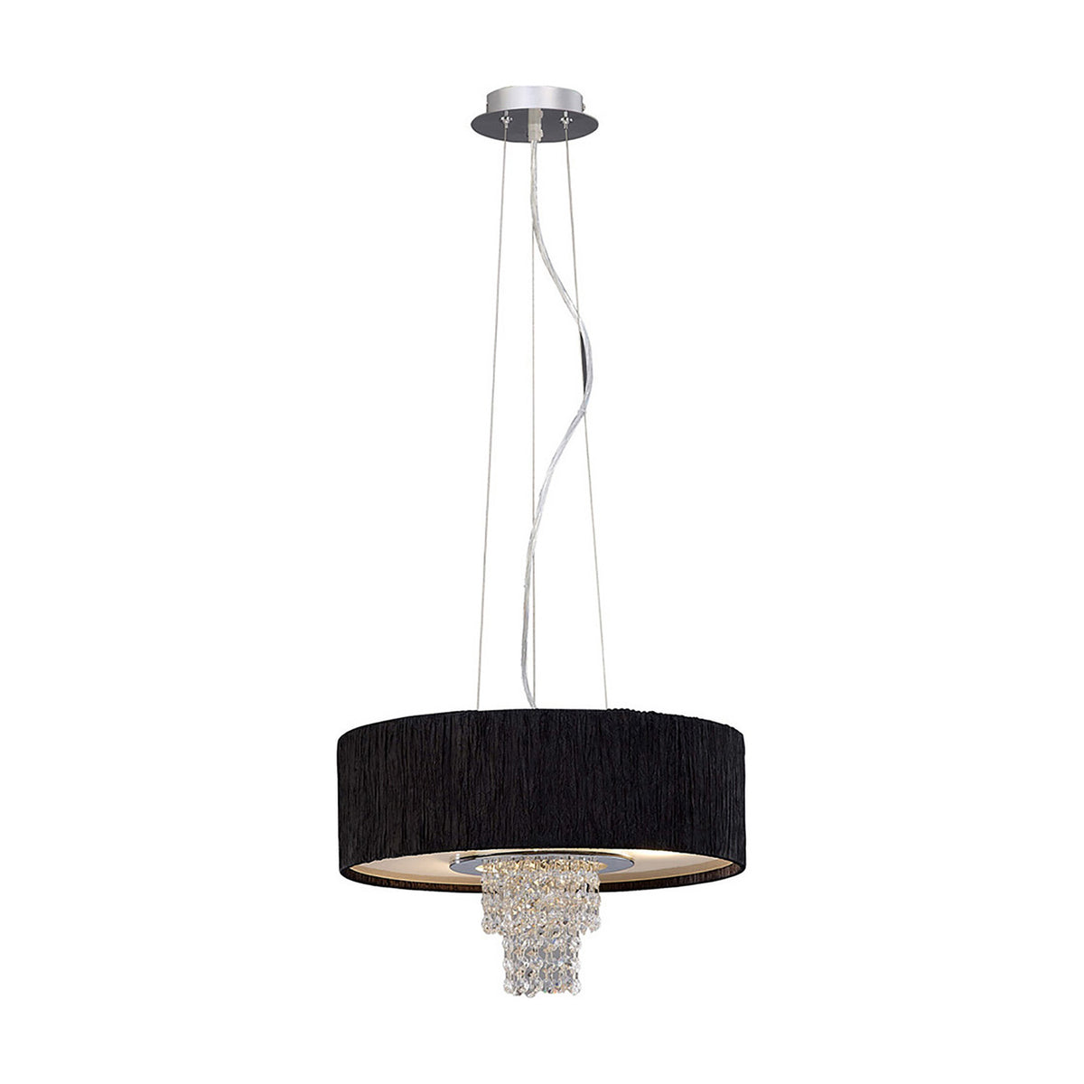 Nerissa 4 Light E14 Chandelier 35cm - Polished Chrome