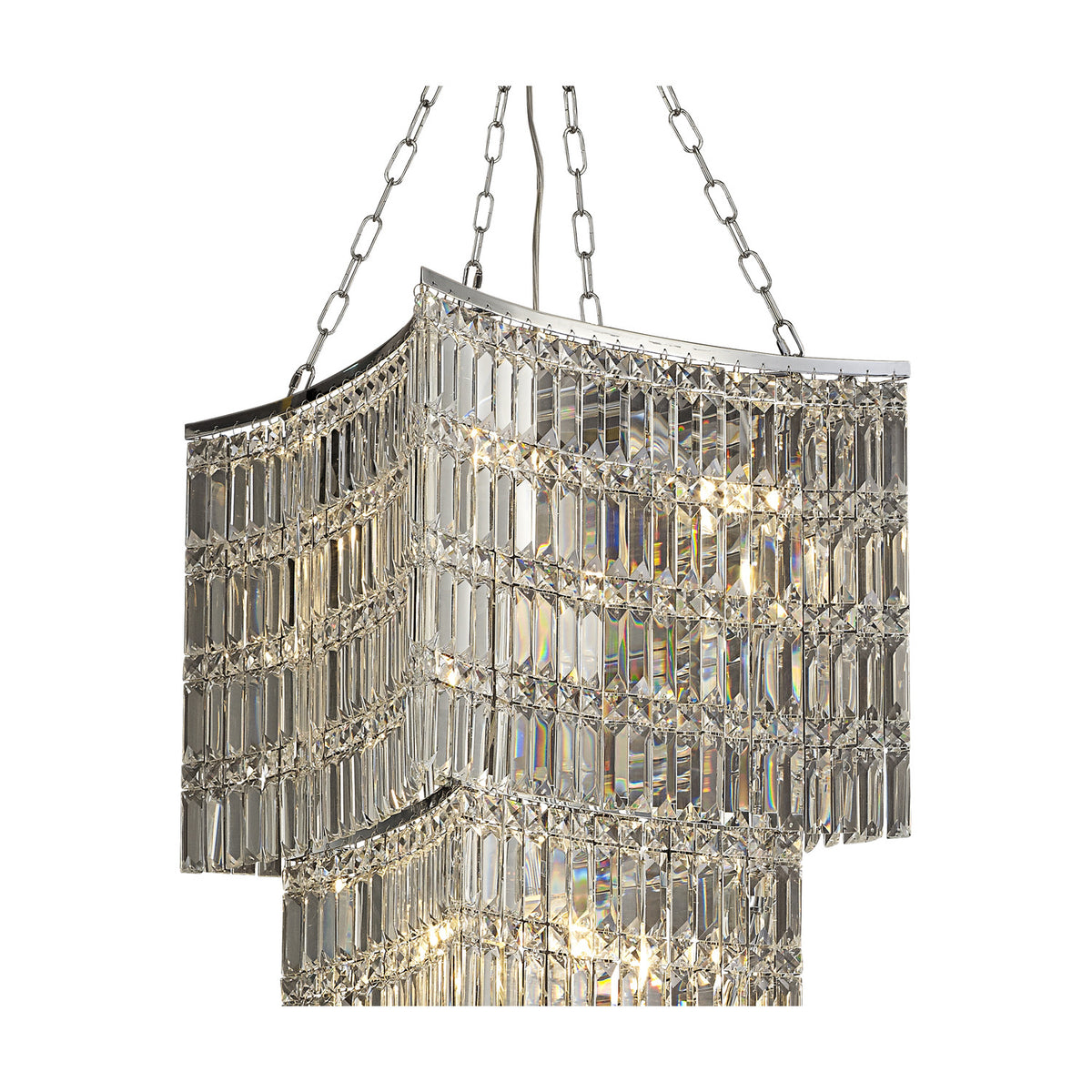 Gianni 11 Light E14 Chandelier 50cm Drop - Polished Chrome