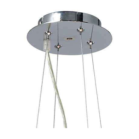 Dakota 4 Light E27 Pendant Light 57cm - Polished Chrome