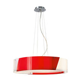 Dakota 4 Light E27 Flush Ceiling Light 67cm - Polished Chrome