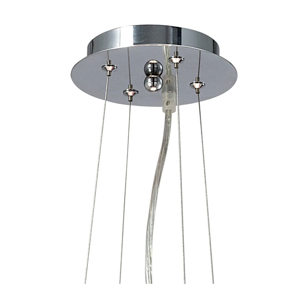 Dakota 4 Light E27 Flush Ceiling Light 67cm - Polished Chrome