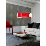 Dakota 4 Light E27 Flush Ceiling Light 67cm - Polished Chrome