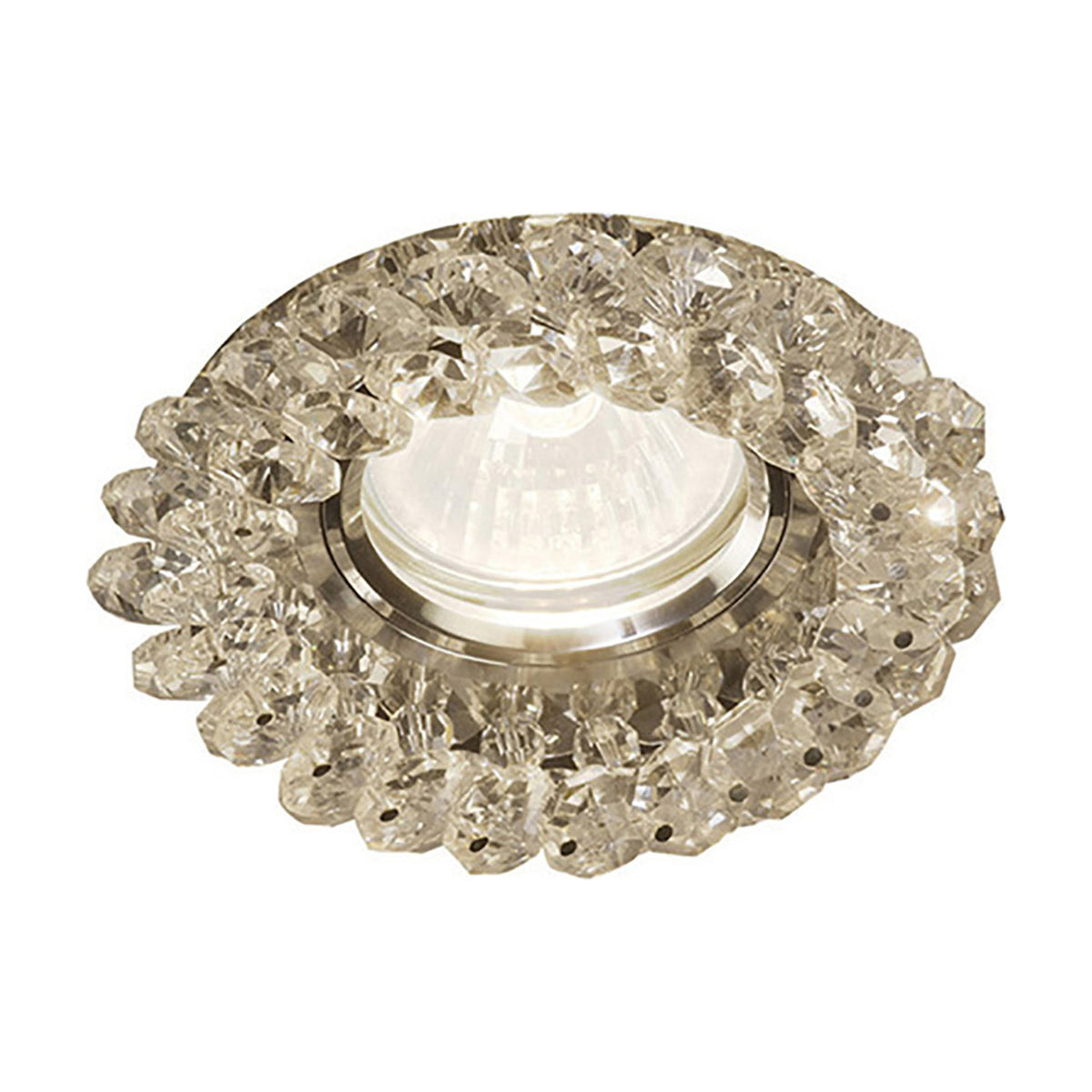 Crystal Round Cluster Downlight Rim Polished Chrome - Clear