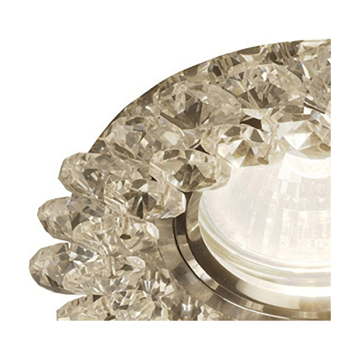 Crystal Round Cluster Downlight Rim Polished Chrome - Clear