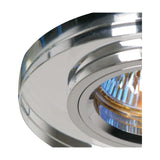 Crystal Shallow Downlight Rim 62mm Cut-Out 90mm Dia - Clear