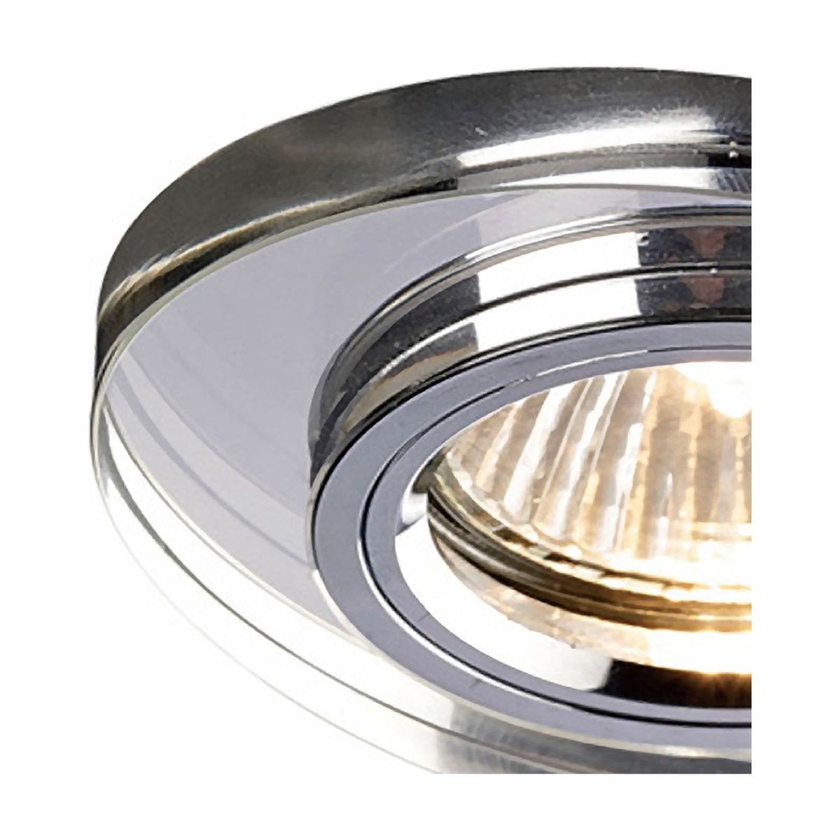 Crystal Oval Downlight Rim 62mm Cut-Out 10cm Long - Clear