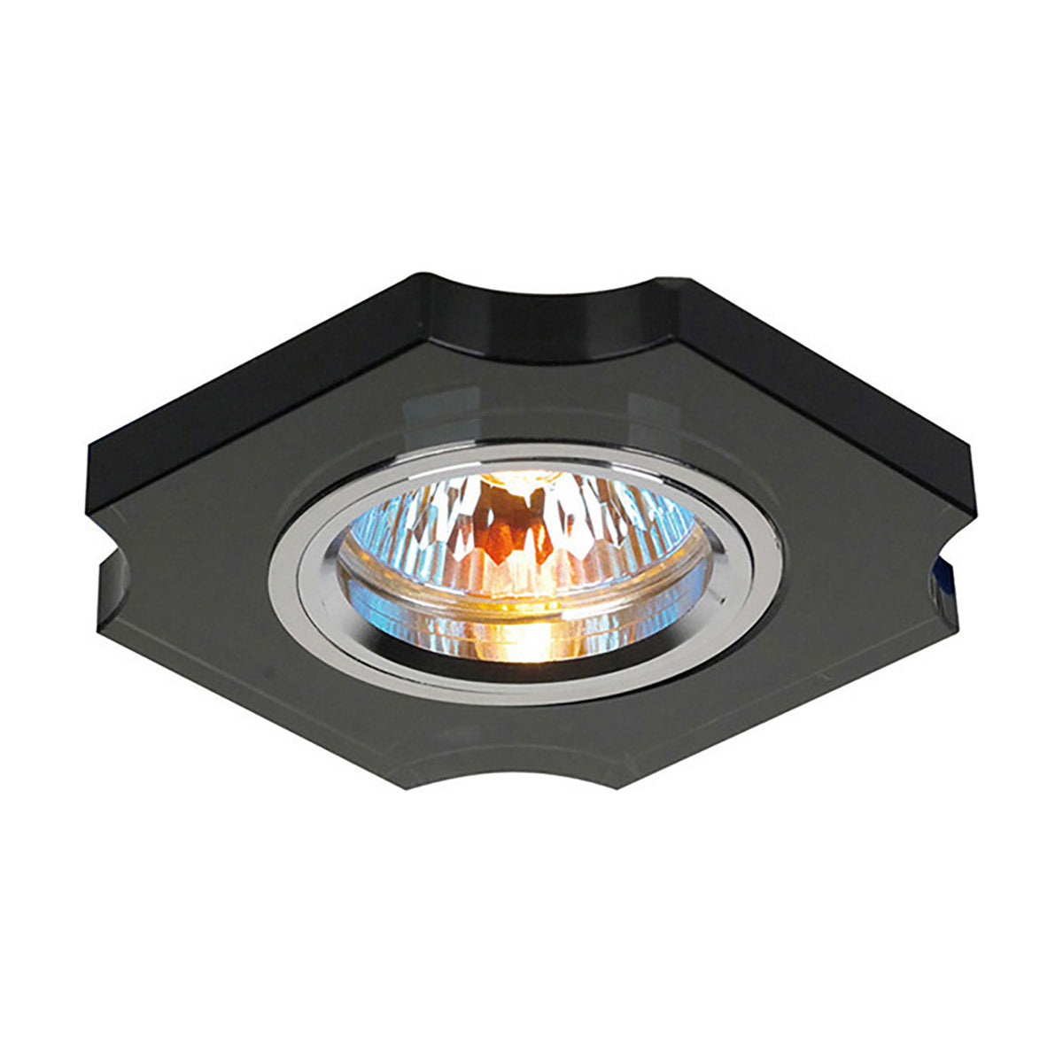 Crystal Downlight Rim Concave Corner - Black