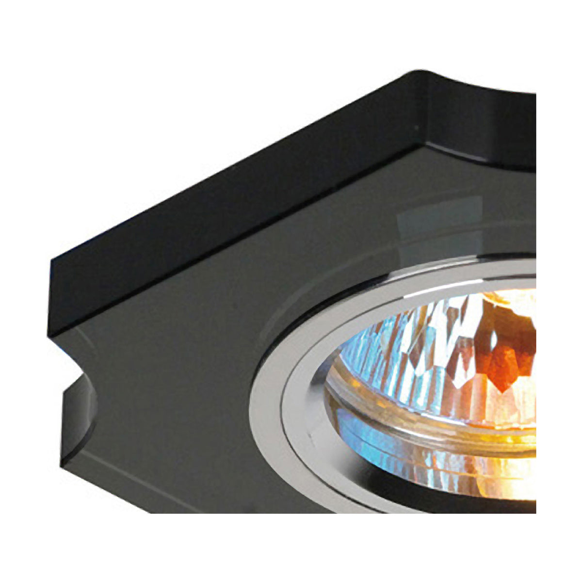 Crystal Downlight Rim Concave Corner - Black