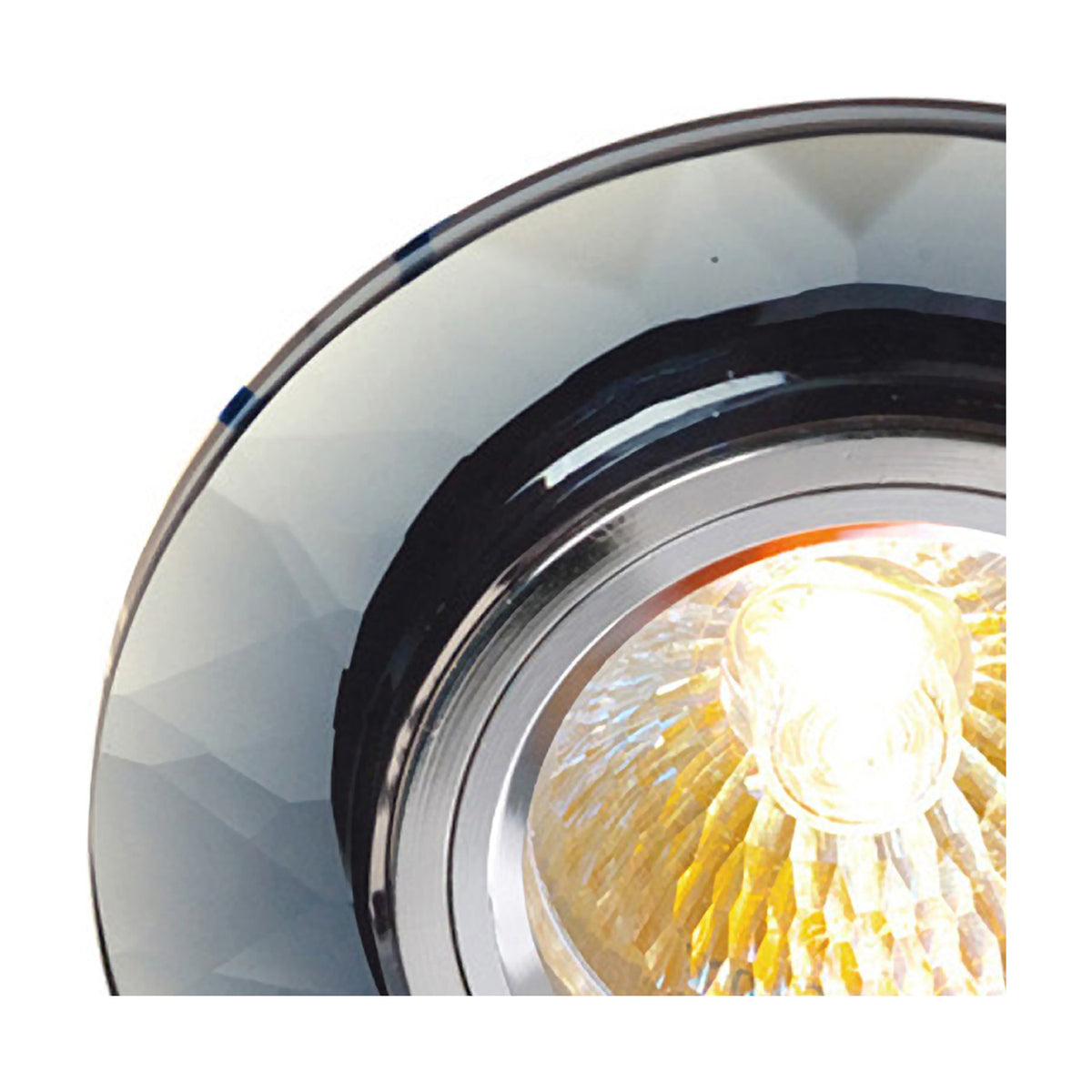 Crystal Round Downlight Rim Chamfered - Clear