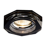 Crystal Downlight Rim Deep Octagonal - Black