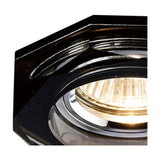 Crystal Downlight Rim Deep Octagonal - Black