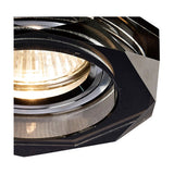 Crystal Downlight Rim Deep Octagonal - Black