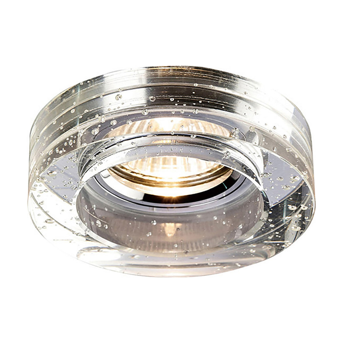 Crystal Round Downlight Rim Bubble - Clear