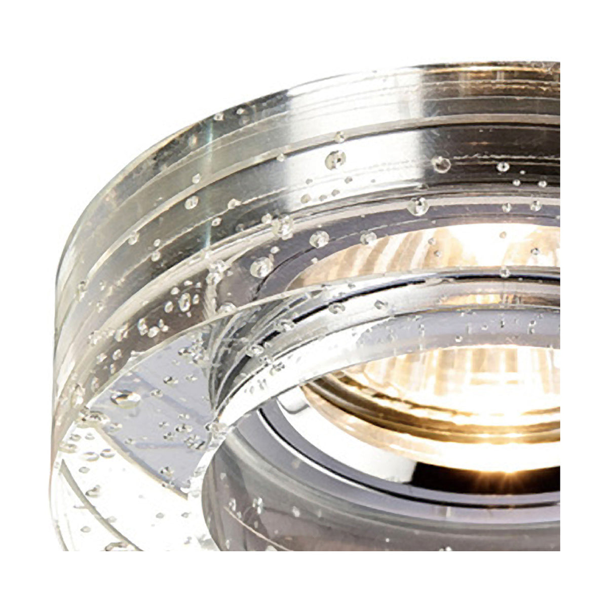 Crystal Round Downlight Rim Bubble - Clear