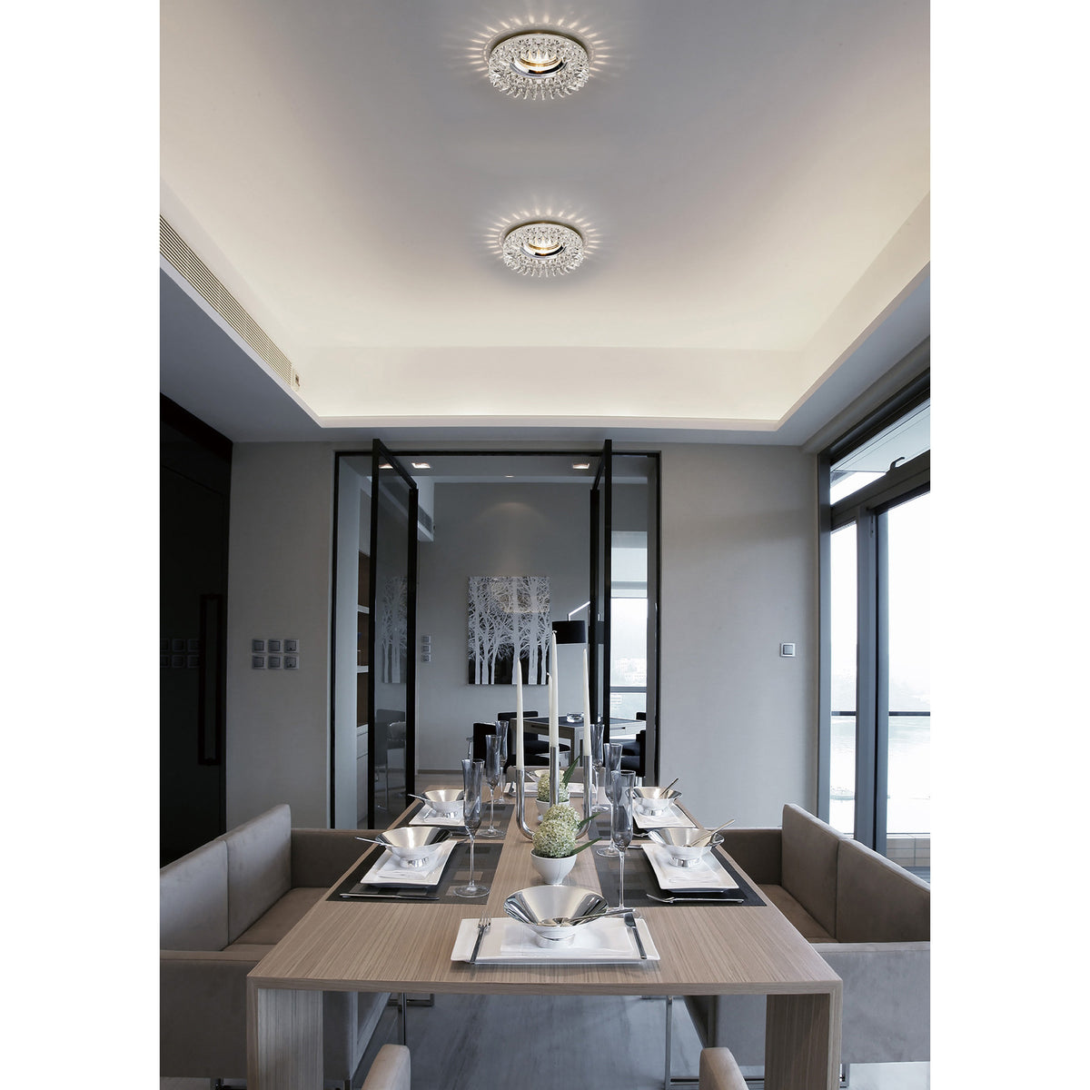 Crystal Round Downlight Rim - Clear