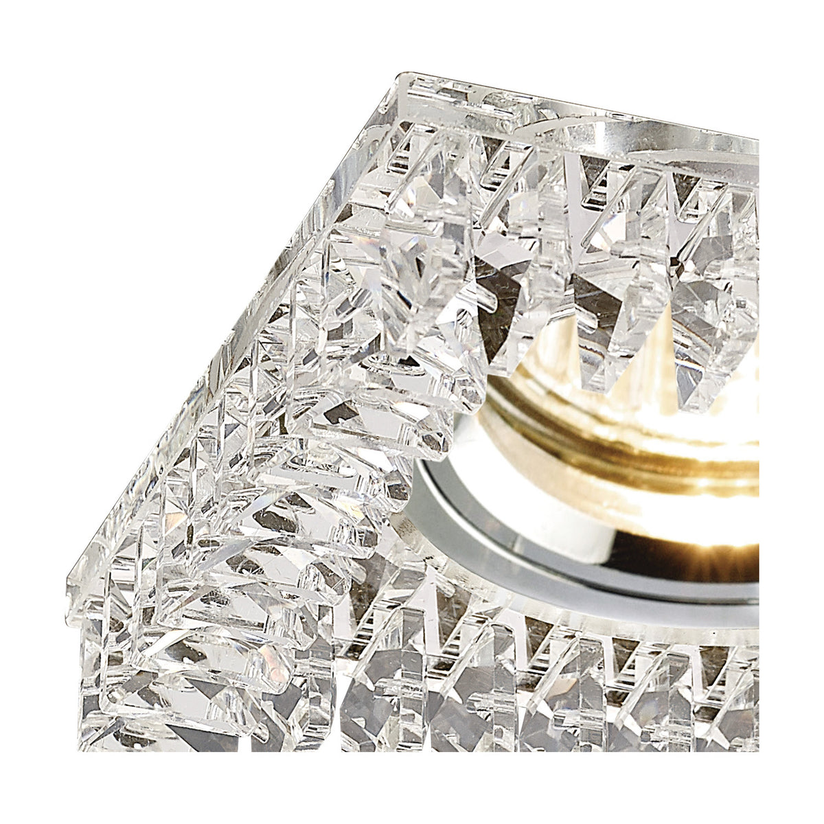 Crystal Square Downlight Rim - Clear
