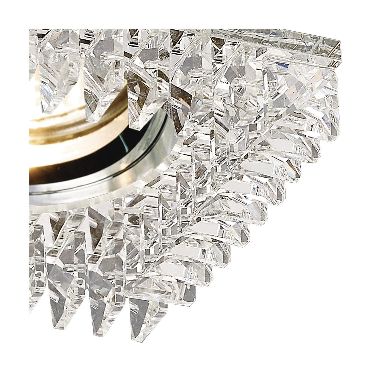 Crystal Square Downlight Rim - Clear