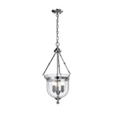Aubrey 3 Light E14 Pendant Light 36cm - Polished Chrome