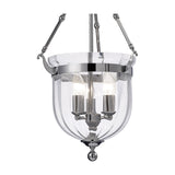 Aubrey 3 Light E14 Pendant Light 36cm - Polished Chrome
