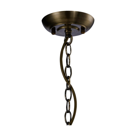 Aubrey 3 Light E14 Pendant Light 36cm - Antique Brass