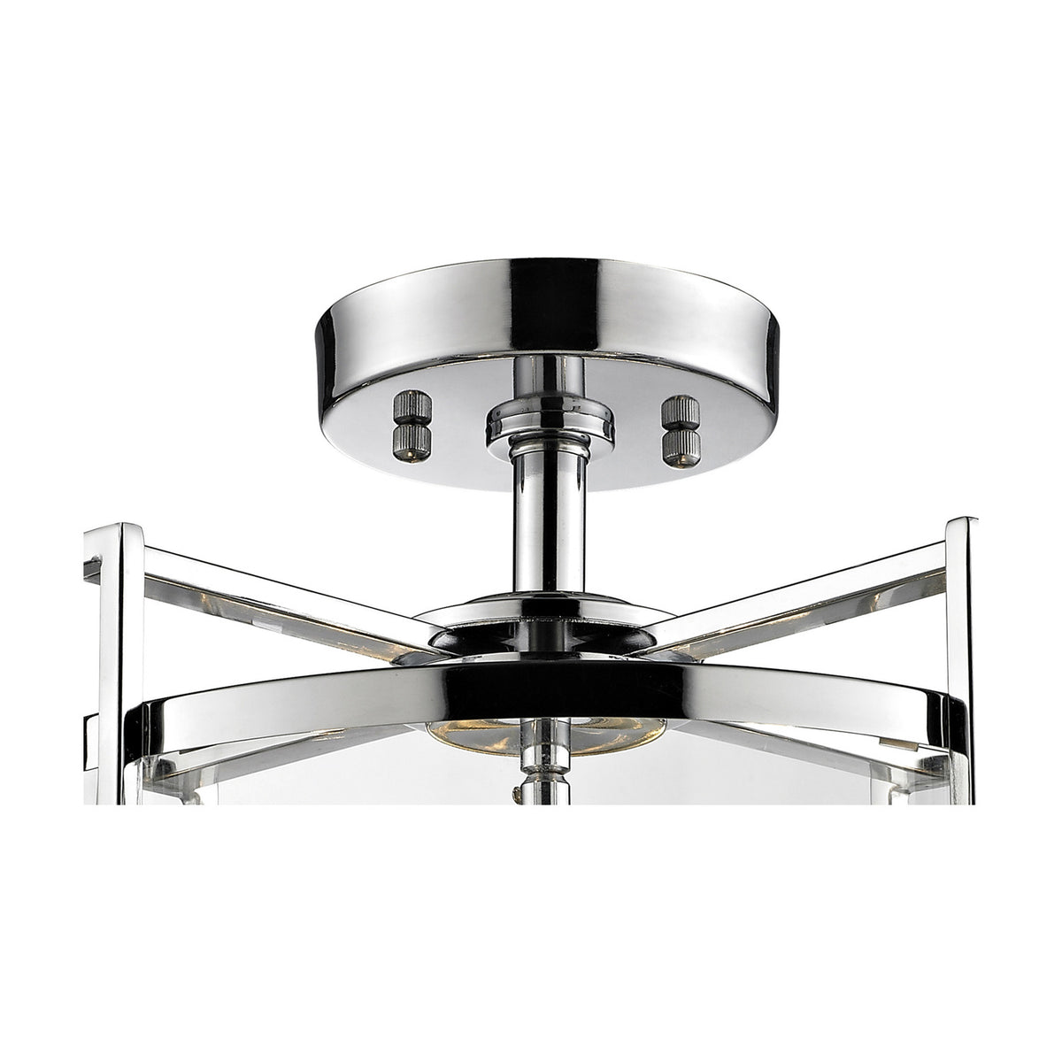 Eaton 3 Light E14 Semi Flush Ceiling Light 32cm - Polished Chrome