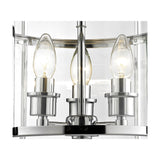 Eaton 3 Light E14 Semi Flush Ceiling Light 32cm - Polished Chrome