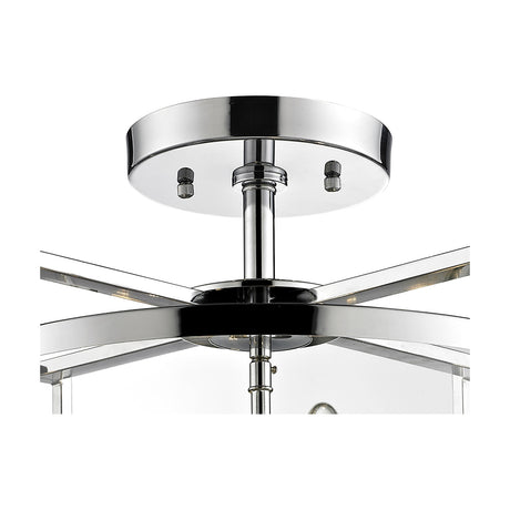 Eaton 4 Light E14 Semi Flush Ceiling Light 42cm - Polished Chrome