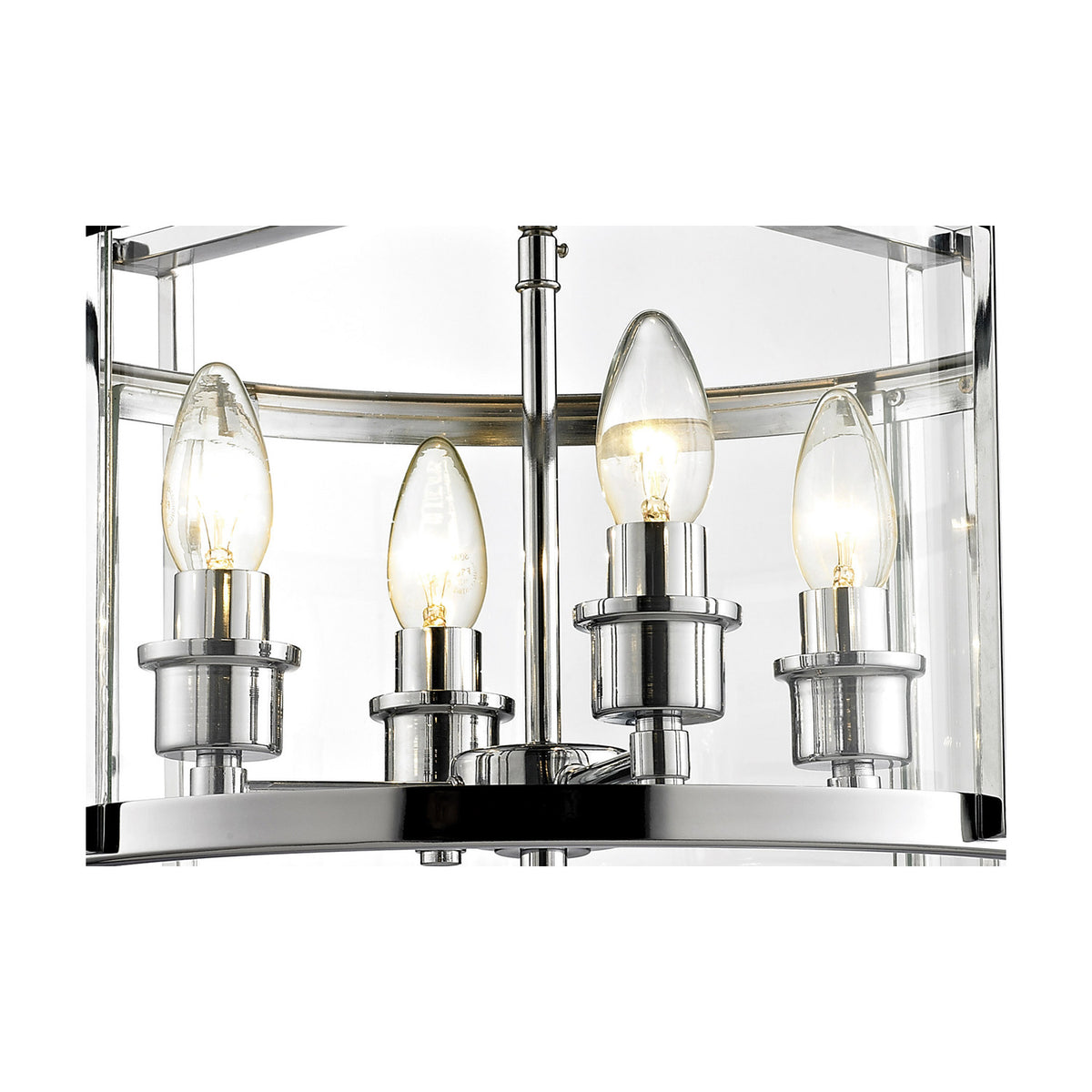 Eaton 4 Light E14 Semi Flush Ceiling Light 42cm - Polished Chrome