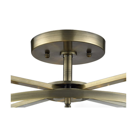 Eaton 4 Light E14 Semi Flush Ceiling Light 42cm - Antique Brass